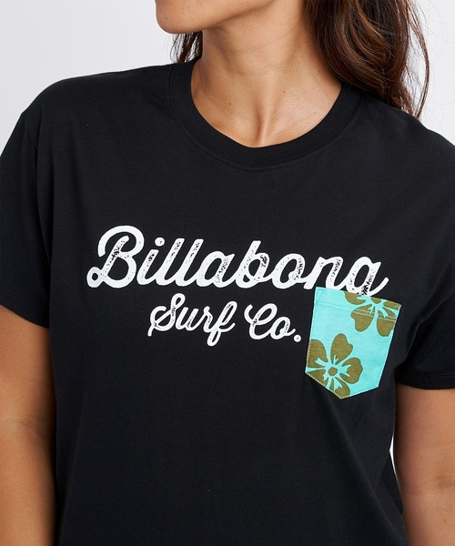 BILLABONG(ビラボン)の「BILLABONG/ビラボン 半袖 Tシャツ ポケット ポケT ロゴ BG013202(Tシャツ/カットソー・レディース・ブラック×ホワイト/アクア・L/M)」の8枚目の写真