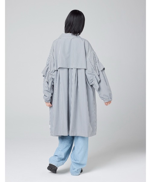 Little sunny bite(リトルサニーバイト)の「【8】【it】【Little Sunny Bite】checker long jacket(ブルゾン・レディース・ピンク/ブラック/ブルー・MEDIUM/SMALL)」の6枚目の写真