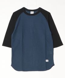 ALWAYS GOOD TIME（オルウェイズグッドタイム）の「【JEMORGAN / ジェーイーモーガン】ワッフルラグラン配色ベースボール７分袖Tシャツ（Tシャツ/カットソー）」
