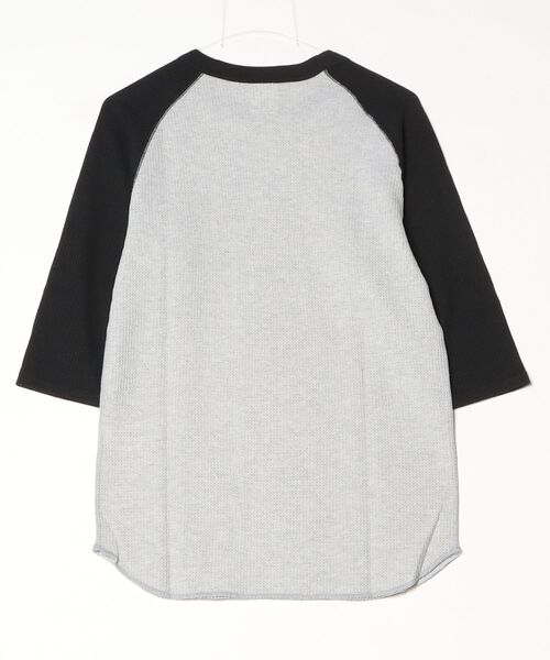 ALWAYS GOOD TIME(オルウェイズグッドタイム)の「【JEMORGAN / ジェーイーモーガン】ワッフルラグラン配色ベースボール7分袖Tシャツ(Tシャツ/カットソー・メンズ・モカ/ネイビー/ナチュラル/杢グレー/オフホワイト・M/L/XL/S)」の6枚目の写真