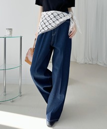 Ada.（エイダ）の「センタープレス ワイド デニムパンツ（デニムパンツ）」