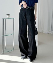 Ada.（エイダ）の「センタープレス ワイド デニムパンツ（デニムパンツ）」