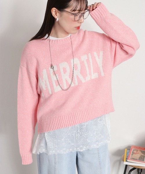 cepo(セポ)の「〈レイヤードコーデの必需品♪〉天竺レースロングスリーブTee(Tシャツ/カットソー・レディース・オフホワイト/ブラック・M)」の7枚目の写真