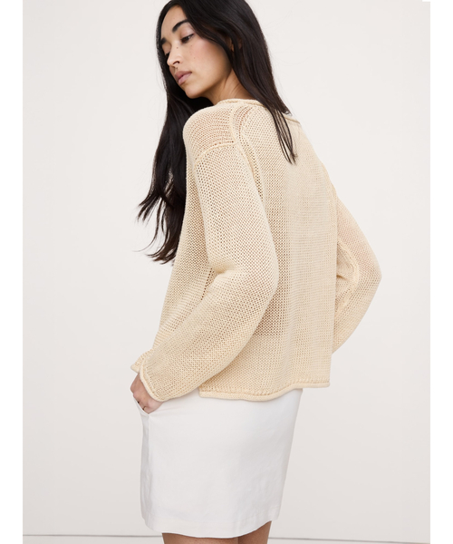 Banana Republic(バナナリパブリック)の「エアルーム リネン ボートネック セーター(ニット/セーター・レディース・ベージュ/オリーブ/ベージュ系その他・L/M/S/XS)」の11枚目の写真