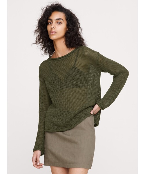 Banana Republic(バナナリパブリック)の「エアルーム リネン ボートネック セーター(ニット/セーター・レディース・ベージュ/オリーブ/ベージュ系その他・L/M/S/XS)」の2枚目の写真