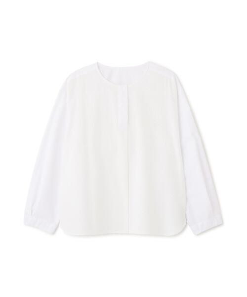 human woman（ヒューマンウーマン）の「◆【ウォッシャブル】カラミレーススキッパーブラウス（シャツ/ブラウス・レディース・ベージュ/ホワイト/ブラック・MEDIUM）」の21枚目の写真