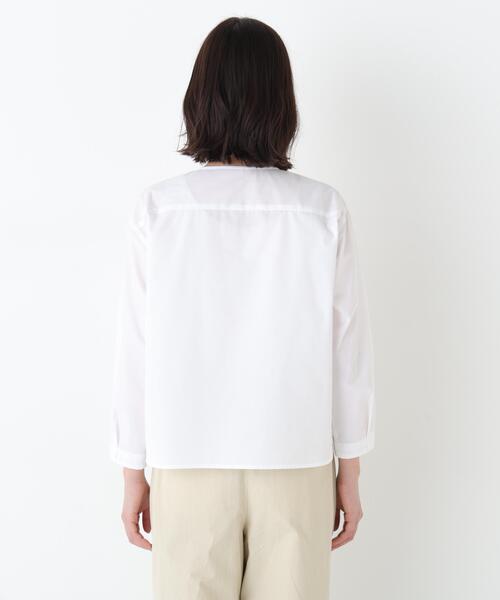 human woman（ヒューマンウーマン）の「◆【ウォッシャブル】カラミレーススキッパーブラウス（シャツ/ブラウス・レディース・ベージュ/ホワイト/ブラック・MEDIUM）」の17枚目の写真