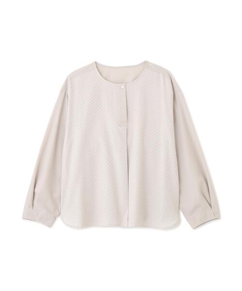 human woman（ヒューマンウーマン）の「◆【ウォッシャブル】カラミレーススキッパーブラウス（シャツ/ブラウス・レディース・ベージュ/ホワイト/ブラック・MEDIUM）」の11枚目の写真
