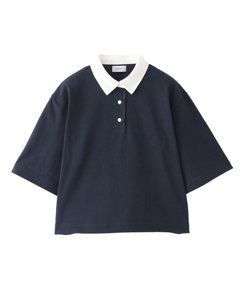 MACKINTOSH PHILOSOPHY(マッキントッシュ フィロソフィー)の「ラガーポロカットソー(Tシャツ/カットソー・レディース・ブラック/ベージュ/ダークネイビー・38)」の3枚目の写真