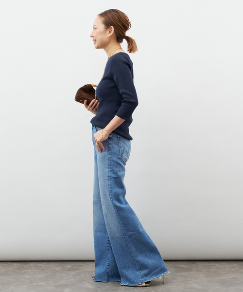 mother（マザー）の「【MOTHER/マザー】THE ROLLER FRAY（デニムパンツ・レディース・エメラルドブルー・26/25/24/27）」の20枚目の写真