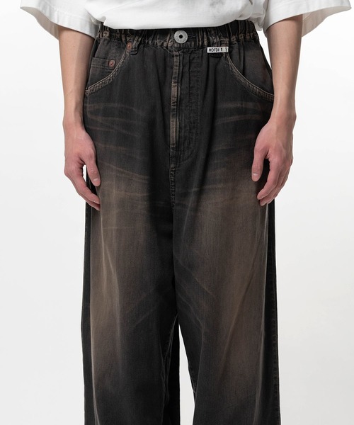 Maison MIHARA YASUHIRO(メゾンミハラヤスヒロ)の「【MIHARAYASUHIRO/ミハラヤスヒロ】Light Denim Wide Pants / J16PT123 WIDE JEANS(デニムパンツ・メンズ・ライトブルー/ブラック・44/46)」の6枚目の写真
