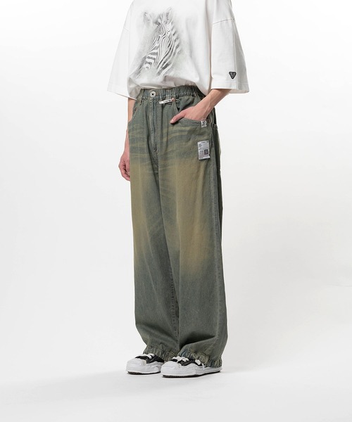 Mazz デニム MIHARAYASUHIRO/ミハラヤスヒロ】Light Denim Wide Pants / J16PT123