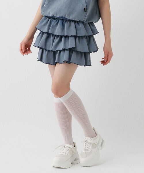repipi armario(レピピ アルマリオ)の「Acidティアードスカート(スカート・キッズ・ブラック/ブルー/ピンク・SMALL/MEDIUM/LARGE)」の3枚目の写真