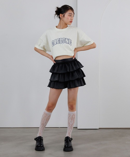 repipi armario(レピピ アルマリオ)の「Acidティアードスカート(スカート・キッズ・ブラック/ブルー/ピンク・SMALL/MEDIUM/LARGE)」の6枚目の写真