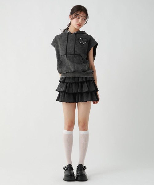 repipi armario(レピピ アルマリオ)の「Acidティアードスカート(スカート・キッズ・ブラック/ブルー/ピンク・SMALL/MEDIUM/LARGE)」の9枚目の写真