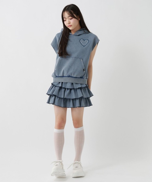 repipi armario(レピピ アルマリオ)の「Acidティアードスカート(スカート・キッズ・ブラック/ブルー/ピンク・SMALL/MEDIUM/LARGE)」の10枚目の写真
