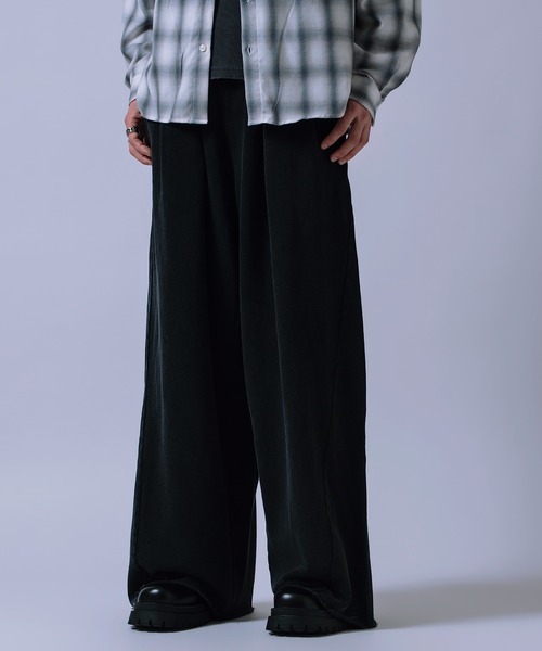 improves(インプローブス)の「裏毛 ワイド カーブパンツ(スウェットパンツ・メンズ・ブラック/チャコール・LARGE/SMALL/MEDIUM)」の2枚目の写真