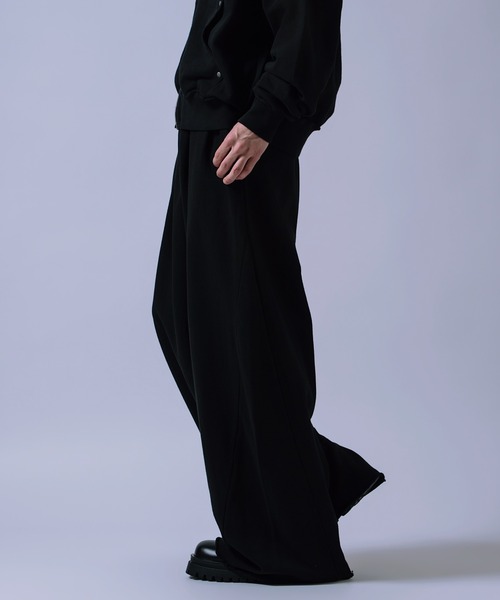 improves(インプローブス)の「裏毛 ワイド カーブパンツ(スウェットパンツ・メンズ・ブラック/チャコール・LARGE/SMALL/MEDIUM)」の6枚目の写真
