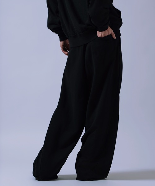 improves(インプローブス)の「裏毛 ワイド カーブパンツ(スウェットパンツ・メンズ・ブラック/チャコール・LARGE/SMALL/MEDIUM)」の7枚目の写真