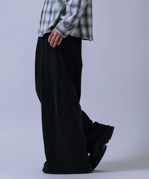 improves(インプローブス)の「裏毛 ワイド カーブパンツ(スウェットパンツ・メンズ・ブラック/チャコール・LARGE/SMALL/MEDIUM)」の3枚目の写真
