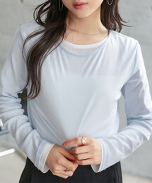 [ 低身長向けサイズ ] 選べる3サイズ シアー長袖Tシャツ
