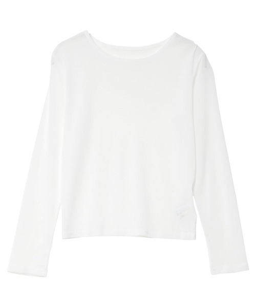 Petitle（プチレ）の「[ 低身長向けサイズ ] 選べる3サイズ シアー長袖Tシャツ（Tシャツ/カットソー・レディース・イエロー/ピンク/オフホワイト/ブラック/ブルー・PL/PM/PS）」の19枚目の写真