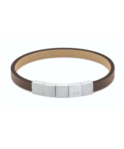 Calvin Klein（カルバン・クライン）の「【CalvinKlein】 カルバンクライン CK MINIMALISTIC レザー ブレスレット（ブレスレット・メンズ・ブラウン/ブラック・FREE）」の2枚目の写真