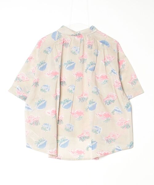 KILKI(キルキー)の「kilki ヤドカリプリントブラウス 半端袖(シャツ/ブラウス・レディース・グレイッシュベージュ/ネイビー系・ONESIZE)」の21枚目の写真