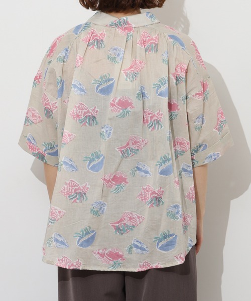 KILKI(キルキー)の「kilki ヤドカリプリントブラウス 半端袖(シャツ/ブラウス・レディース・グレイッシュベージュ/ネイビー系・ONESIZE)」の17枚目の写真