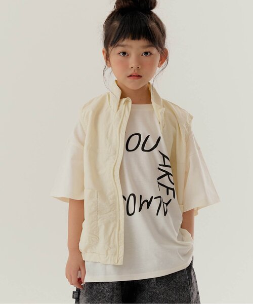 BREEZE（ブリーズ）の「【WEB限定】KUDOZ.B バックポケットテックベスト（ベスト・キッズ・ブラック/アイボリー・100/120/140/160）」の2枚目の写真