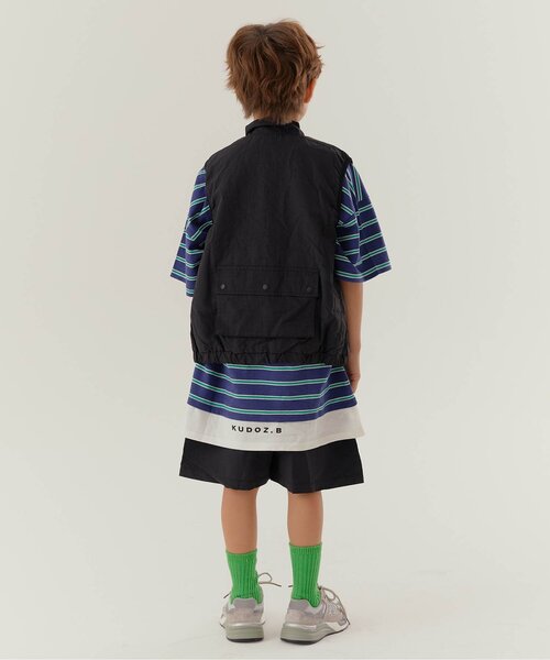 BREEZE（ブリーズ）の「【WEB限定】KUDOZ.B バックポケットテックベスト（ベスト・キッズ・ブラック/アイボリー・100/120/140/160）」の6枚目の写真