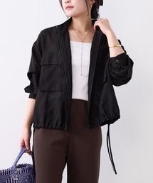 スタンドカラーシアーブルゾン