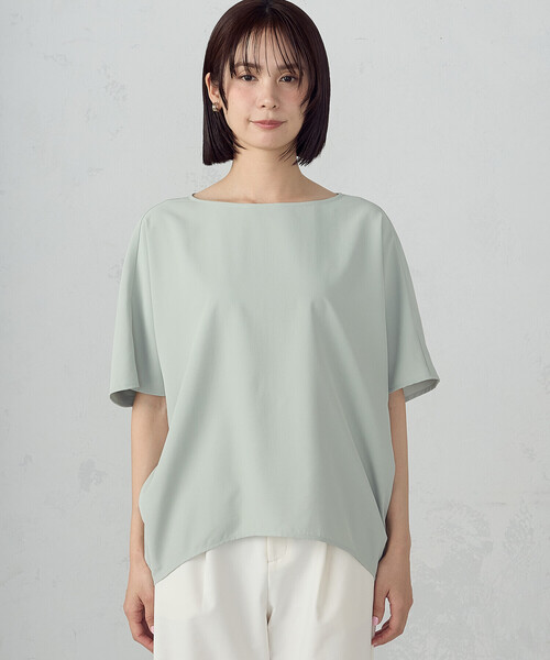 COMME CA ISM(コムサイズム)の「【UVカット・接触冷感・吸水速乾】クールコンフォート Tブラウス(シャツ/ブラウス・レディース・チャコール/ネイビー/イエロー/サックスブルー/オフホワイト/セージグリーン・FREE)」の16枚目の写真