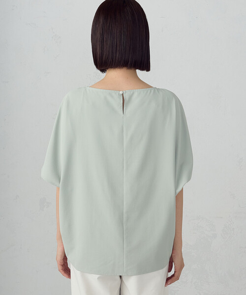 COMME CA ISM(コムサイズム)の「【UVカット・接触冷感・吸水速乾】クールコンフォート Tブラウス(シャツ/ブラウス・レディース・チャコール/ネイビー/イエロー/サックスブルー/オフホワイト/セージグリーン・FREE)」の18枚目の写真
