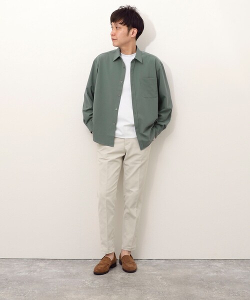 NOLLEY'S LIGHT(ノーリーズライト)の「ドットメッシュ レギュラーカラーシャツ(シャツ/ブラウス・メンズ・ネイビー/グレイッシュブルー・M/L)」の11枚目の写真