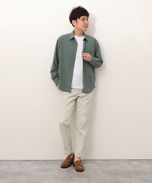 NOLLEY'S LIGHT(ノーリーズライト)の「ドットメッシュ レギュラーカラーシャツ(シャツ/ブラウス・メンズ・ネイビー/グレイッシュブルー・M/L)」の8枚目の写真