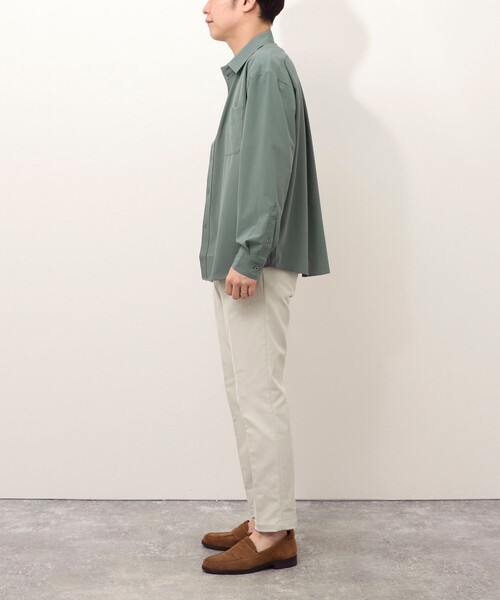 NOLLEY'S LIGHT(ノーリーズライト)の「ドットメッシュ レギュラーカラーシャツ(シャツ/ブラウス・メンズ・ネイビー/グレイッシュブルー・M/L)」の7枚目の写真