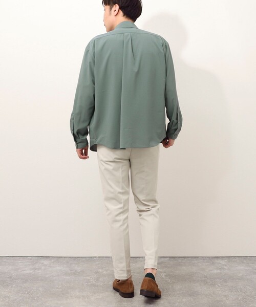 NOLLEY'S LIGHT(ノーリーズライト)の「ドットメッシュ レギュラーカラーシャツ(シャツ/ブラウス・メンズ・ネイビー/グレイッシュブルー・M/L)」の6枚目の写真
