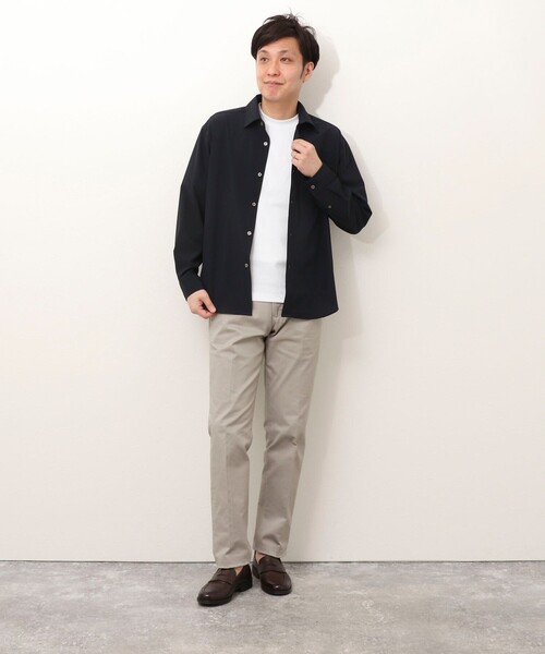 NOLLEY'S LIGHT(ノーリーズライト)の「ドットメッシュ レギュラーカラーシャツ(シャツ/ブラウス・メンズ・ネイビー/グレイッシュブルー・M/L)」の19枚目の写真