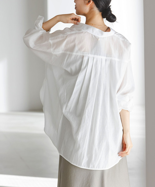 Noble（ノーブル）の「《追加・新色》シルキーコットンフォルムシャツ（シャツ/ブラウス・レディース・ブラウン/レッド系その他・FREE）」の19枚目の写真