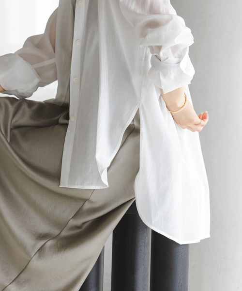 Noble（ノーブル）の「《追加・新色》シルキーコットンフォルムシャツ（シャツ/ブラウス・レディース・ブラウン/レッド系その他・FREE）」の20枚目の写真