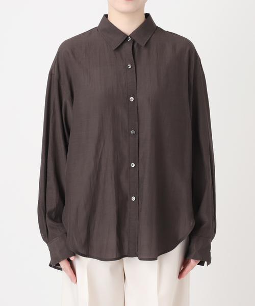 Noble（ノーブル）の「《追加・新色》シルキーコットンフォルムシャツ（シャツ/ブラウス・レディース・ブラウン/レッド系その他・FREE）」の4枚目の写真