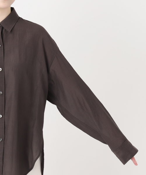 Noble（ノーブル）の「《追加・新色》シルキーコットンフォルムシャツ（シャツ/ブラウス・レディース・ブラウン/レッド系その他・FREE）」の8枚目の写真