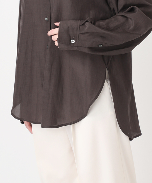 Noble（ノーブル）の「《追加・新色》シルキーコットンフォルムシャツ（シャツ/ブラウス・レディース・ブラウン/レッド系その他・FREE）」の9枚目の写真