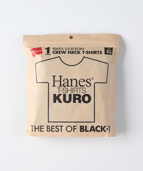 HANES(ヘインズ)の「【S~XLサイズ】KURO クルーネック半袖Tシャツ(Tシャツ/カットソー・メンズ・ブラック・L/M/S/XL)」の13枚目の写真