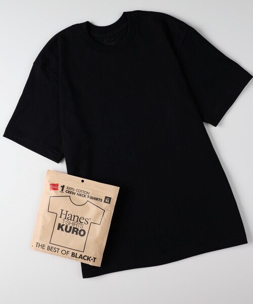 HANES(ヘインズ)の「【S~XLサイズ】KURO クルーネック半袖Tシャツ(Tシャツ/カットソー・メンズ・ブラック・L/M/S/XL)」の16枚目の写真
