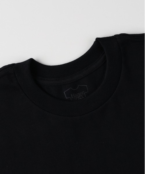 HANES(ヘインズ)の「【S~XLサイズ】KURO クルーネック半袖Tシャツ(Tシャツ/カットソー・メンズ・ブラック・L/M/S/XL)」の5枚目の写真