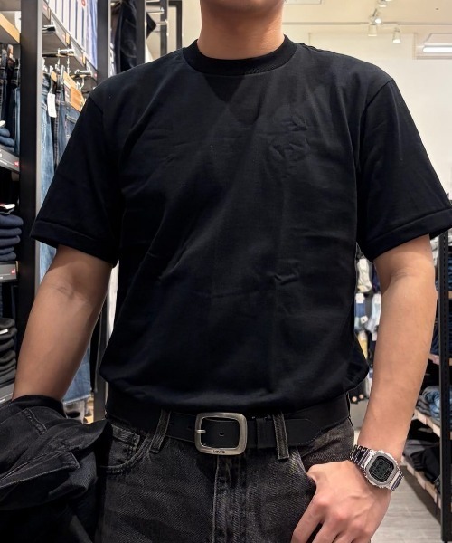 HANES(ヘインズ)の「【S~XLサイズ】KURO クルーネック半袖Tシャツ(Tシャツ/カットソー・メンズ・ブラック・L/M/S/XL)」の11枚目の写真
