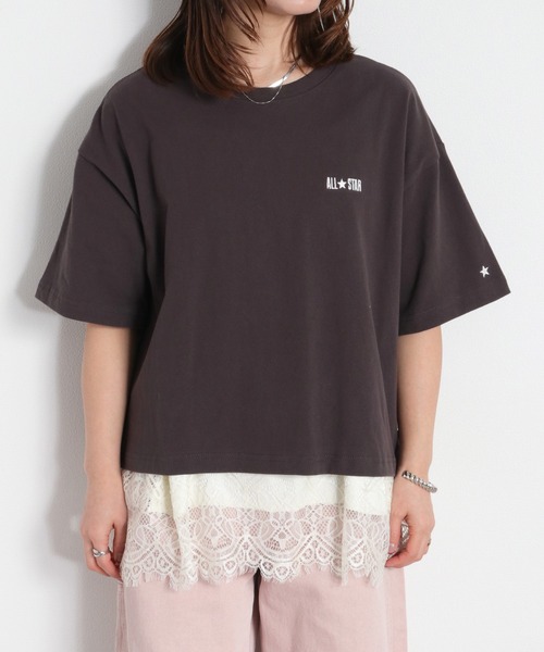 CONVERSE(コンバース)の「【CONVERSE】CVローカットシューズプリント ショートスリーブTee(Tシャツ/カットソー・レディース・ブラック/グリーン/ホワイト・M)」の20枚目の写真