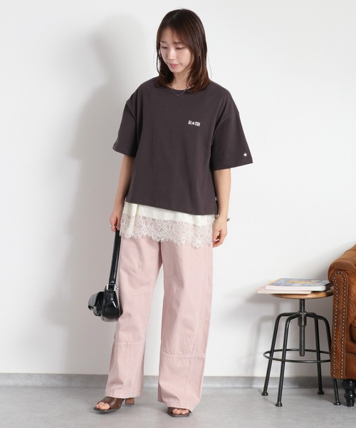 CONVERSE(コンバース)の「【CONVERSE】CVローカットシューズプリント ショートスリーブTee(Tシャツ/カットソー・レディース・ブラック/グリーン/ホワイト・M)」の19枚目の写真